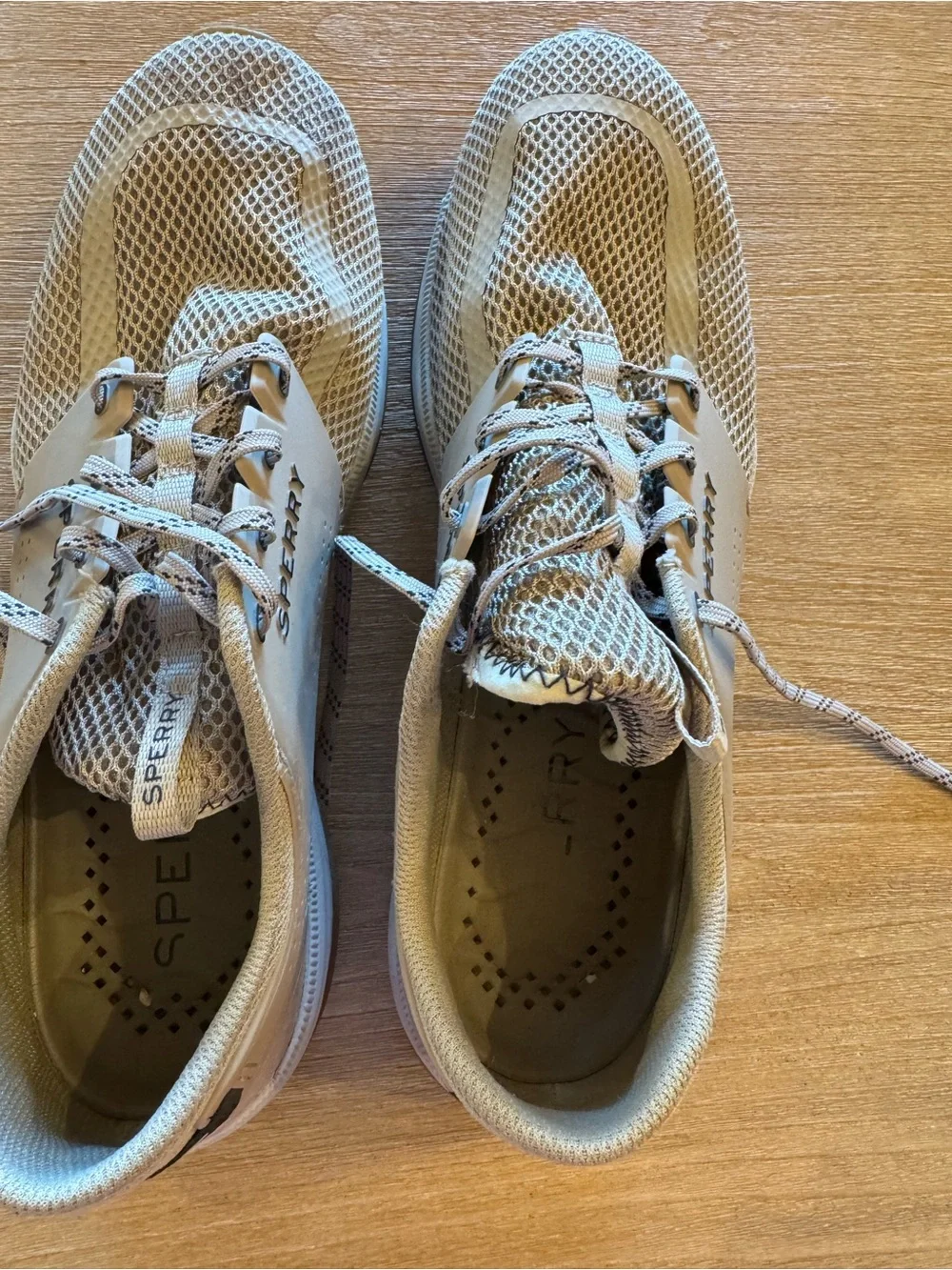 Sperry Men’s Taupe Mesh Boat Sneakers
